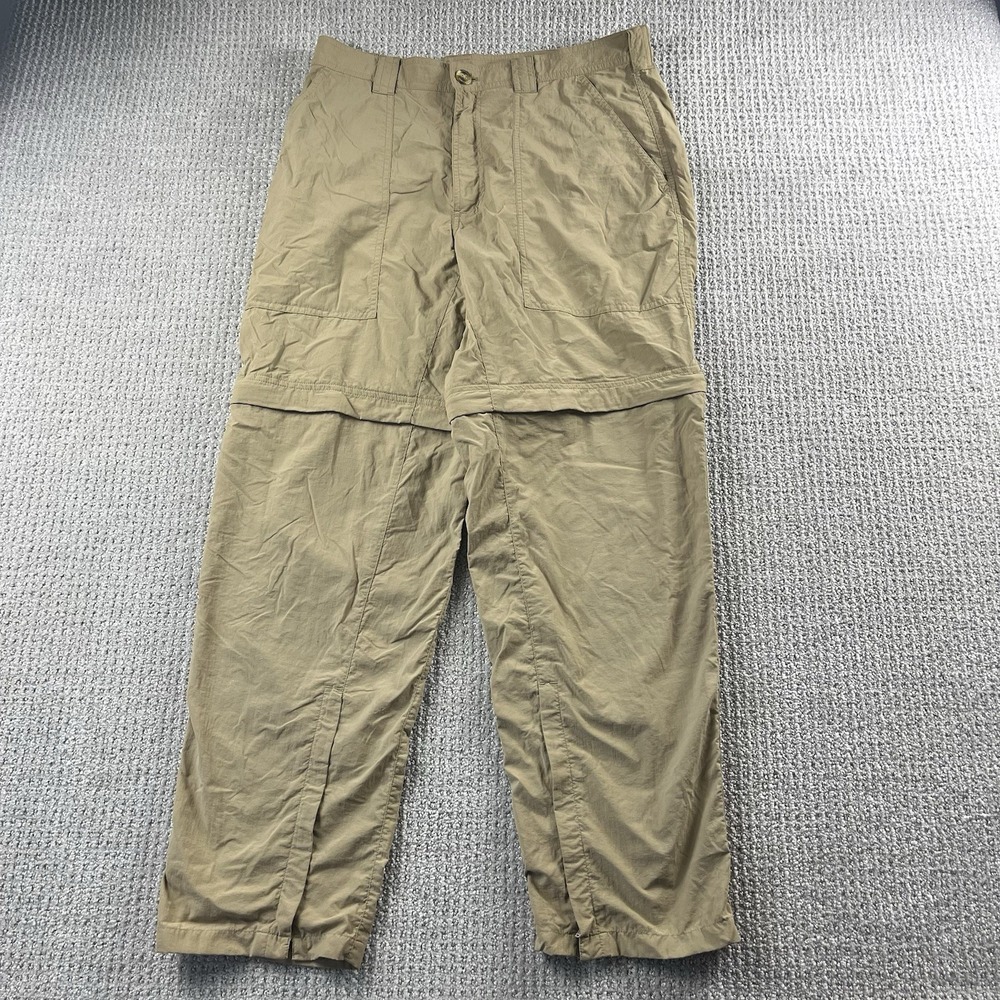 ExOfficio Convertible Pants Mens Medium 32-34” Tan Nylon Insect Shield Hiking